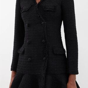 Self-Portrait Black Textured Jacket